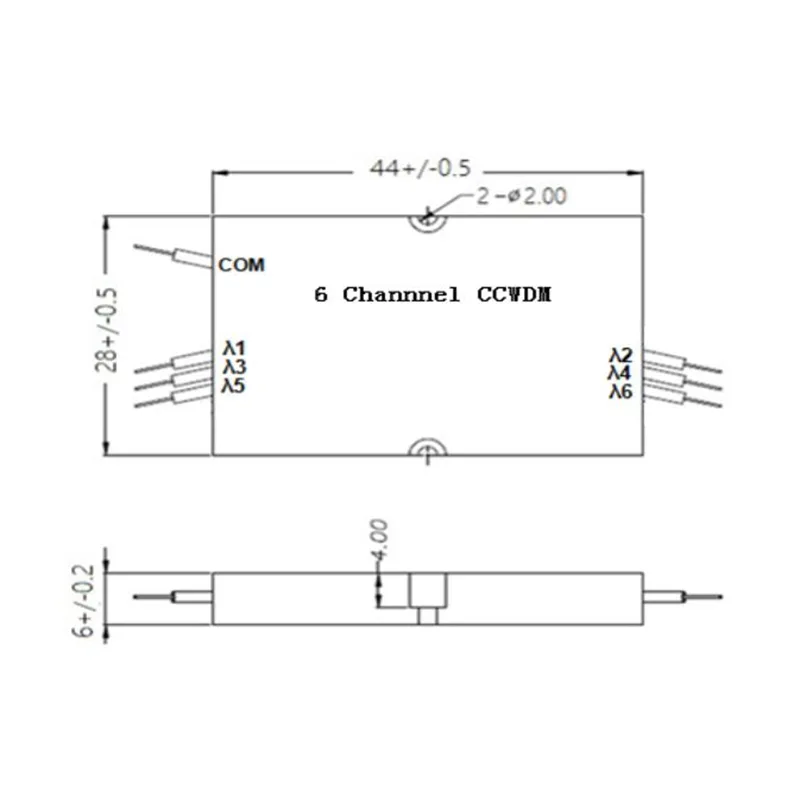 6 چینل کمپیکٹ CWDM (CCWDM)